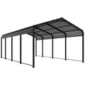 Black hardtop carport